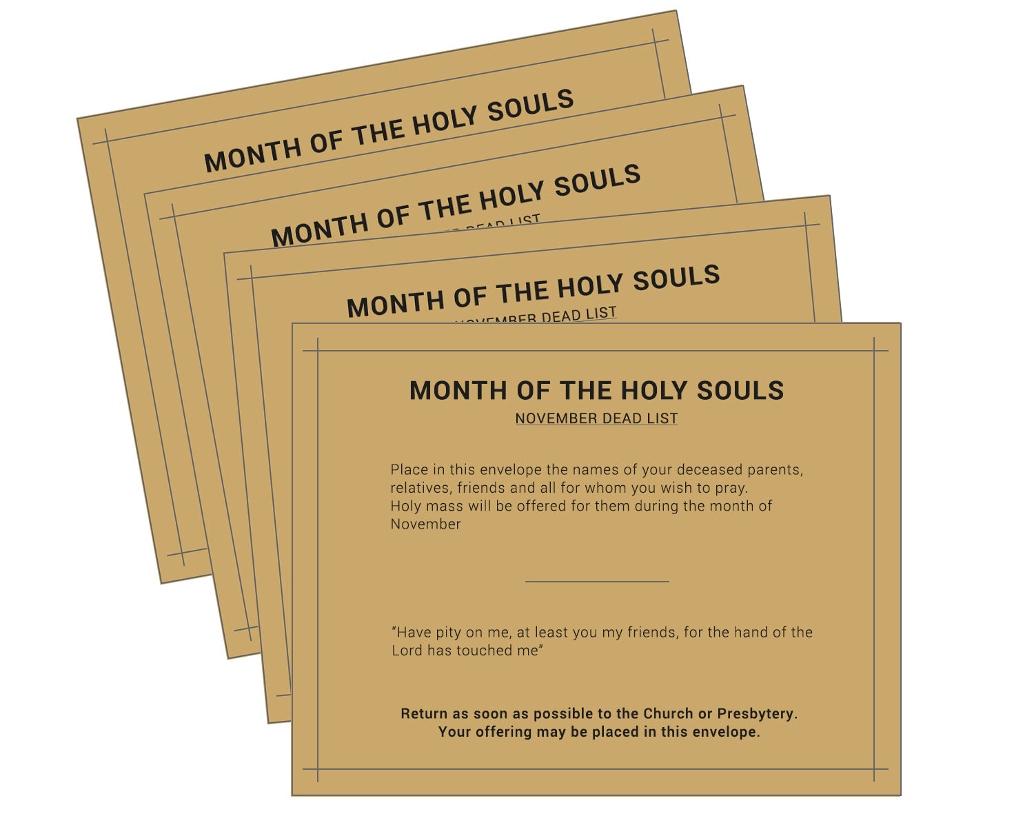 Month of the Holy Souls Envelopes
