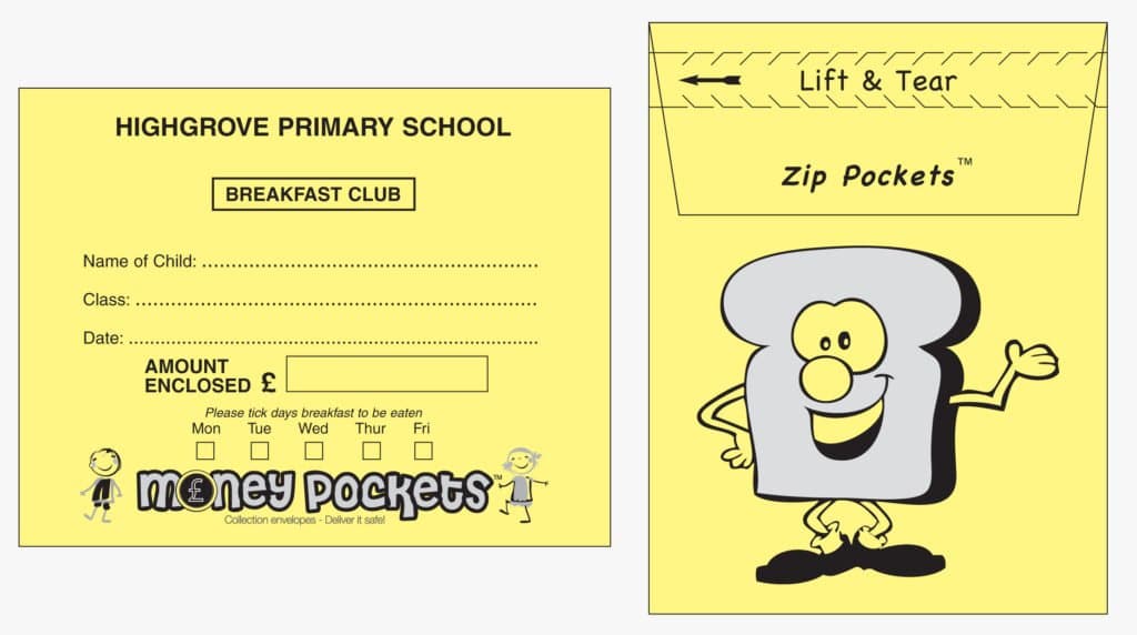 School Money Pocket Envelopes