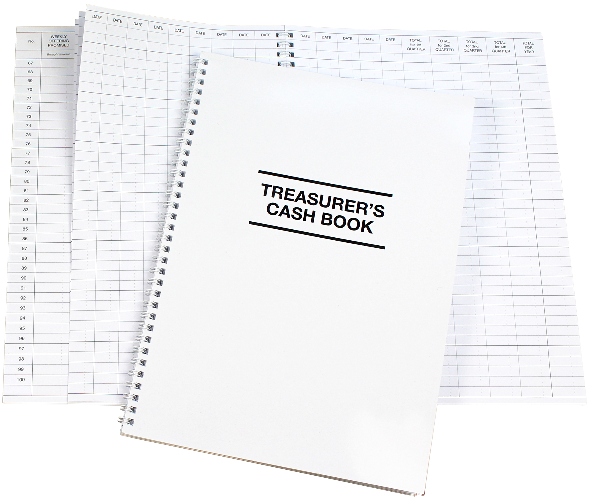 Treasurers Cash Book (1-100 contributors)
