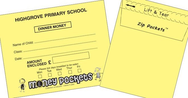 School Money Pocket Envelopes